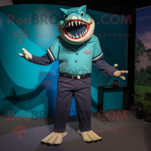 Teal Megalodon mascotte...