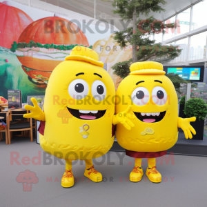 Lemon Yellow Burgers maskot...