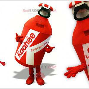 Giant red and white can mascot - Redbrokoly.com