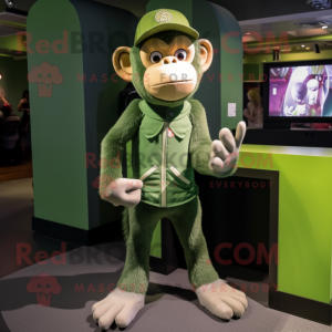 Green Monkey maskot kostume...