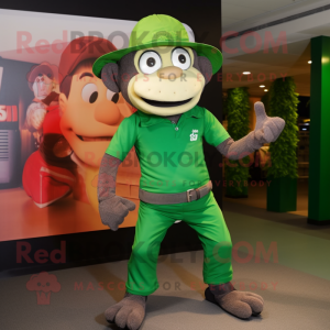 Green Monkey maskot kostyme...
