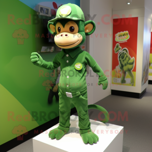 Green Monkey maskot kostyme...