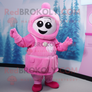 Rosa men maskot drakt figur...