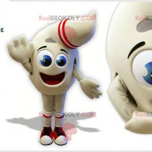 Mascotte de bonhomme blanc de goutte blanche géante -