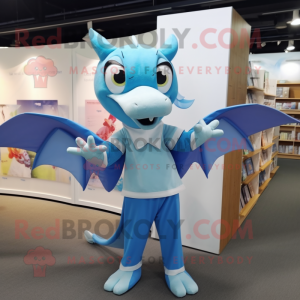 Sky Blue Pterodactyl maskot...