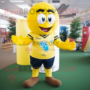 Gul citron maskot kostume...