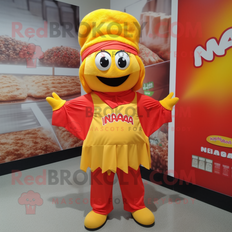 nan Paella mascot costume character dressed with a Windbreaker and Cummerbunds nan Paella mascot costume character dressed with a Windbreaker and Cummerbunds
