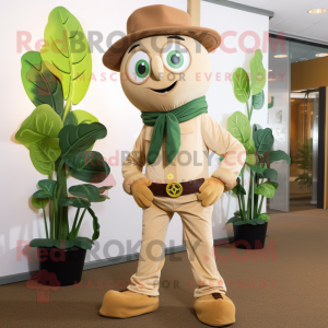 Tan Beanstalk maskot...