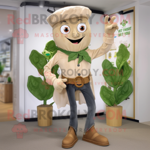 Tan Beanstalk maskot...