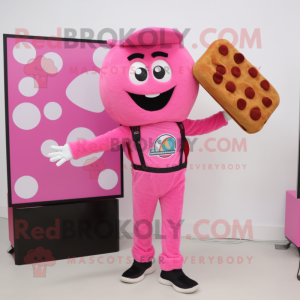 Pink Pizza maskot kostume...