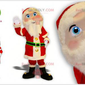 Weihnachtsmann-Maskottchen im roten und weißen Outfit -