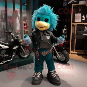 Teal doedelzak mascotte...