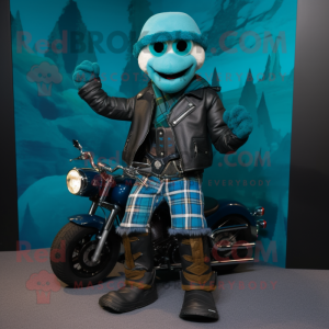 Teal doedelzak mascotte...