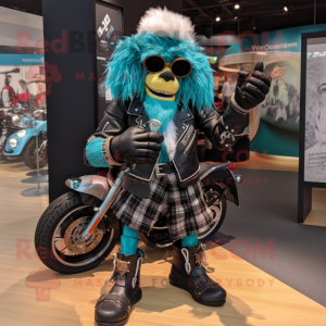 Teal doedelzak mascotte...