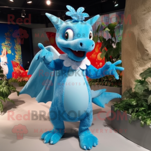 Sky Blue Dragon mascotte...