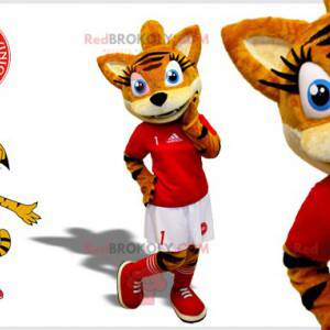 Mascotte tigre gatto leopardo in abito tennista - Redbrokoly.com