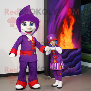 Postava maskota Purple Fire...