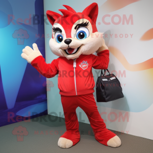 Red Lynx maskot kostume...