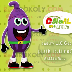 Oliv aubergine maskot...