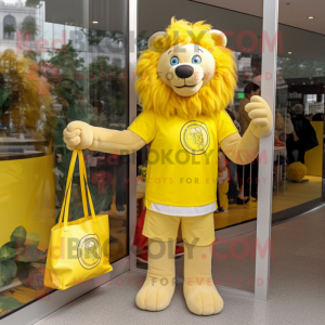 Lemon Yellow Lion maskot...