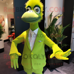 Lime Green Ostrich mascotte...