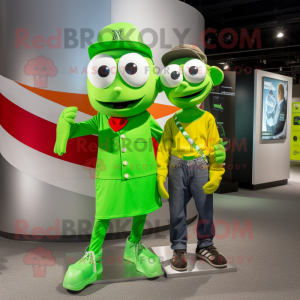 Limegrønt irsk flagg maskot...
