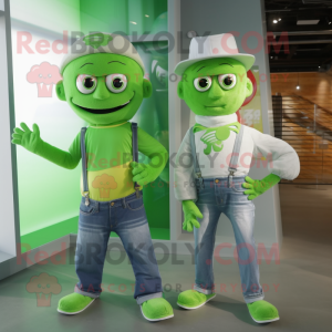 Limegrøn irsk flag maskot...