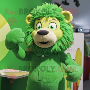 Green Lion mascotte kostuum...