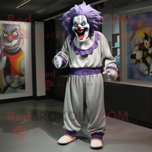 Gray Evil Clown mascotte...