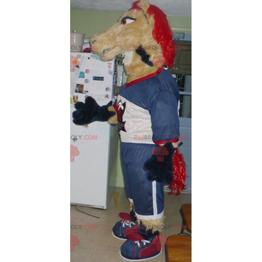 Horse mascot beige and red mare - Redbrokoly.com Horse mascot beige and red mare - Redbrokoly.com