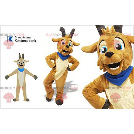 Brun getmaskot med get - Redbrokoly.com