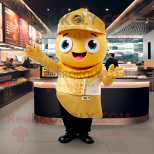 Gold Sushi mascotte kostuum...