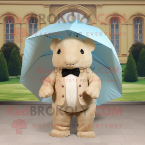 Beige Glyptodon maskot...