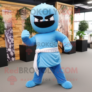 Sky Blue Ninja mascotte...