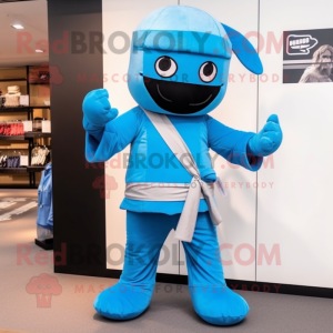 Sky Blue Ninja mascotte...