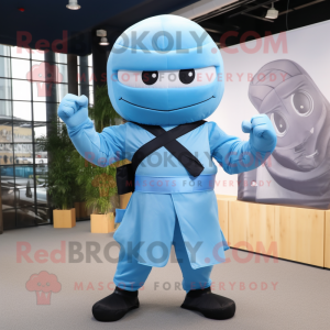 Sky Blue Ninja maskot...