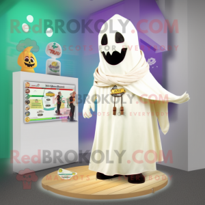 Cream Ghost maskot kostume...