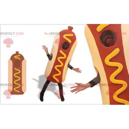 Kæmpe hotdog maskot. Fastfood kostume - Redbrokoly.com
