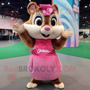 Pink Chipmunk mascotte...