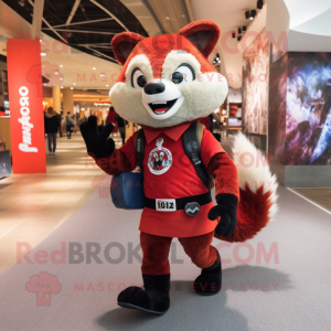 Red Raccoon mascotte...