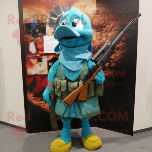 Teal Sniper mascotte...