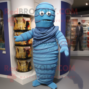 Blue Mummy mascotte kostuum...