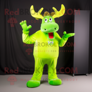 Lime Green Elk mascotte...