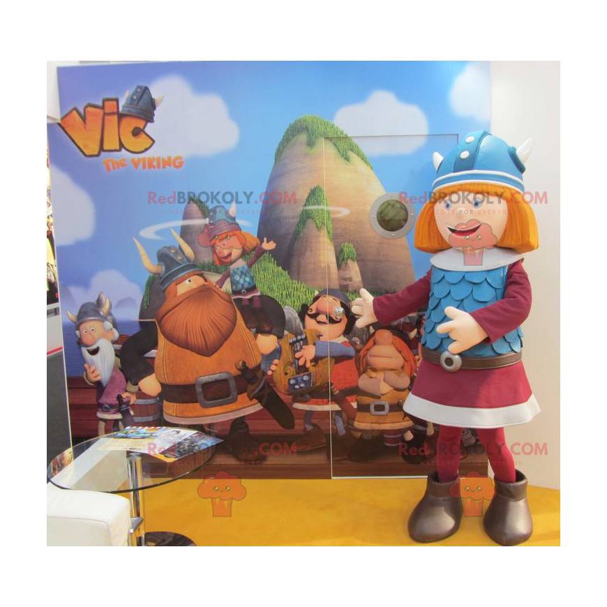 Roodharige mascotte Vic, het beroemde tv-personage van Viking -