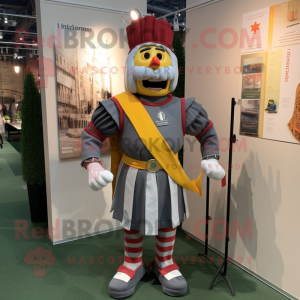 Grå Swiss Guard maskot...