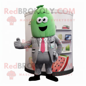 Grå vannmelon maskot...