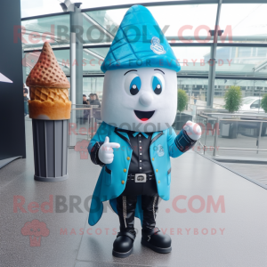 Cyan Ice Cream Cone...