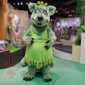Grøn hyæne maskot kostume...
