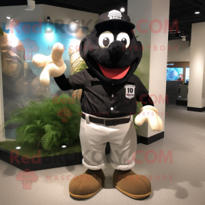 Black Baseball Glove maskot...