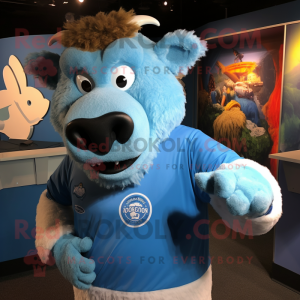 Sky Blue Bison mascotte...